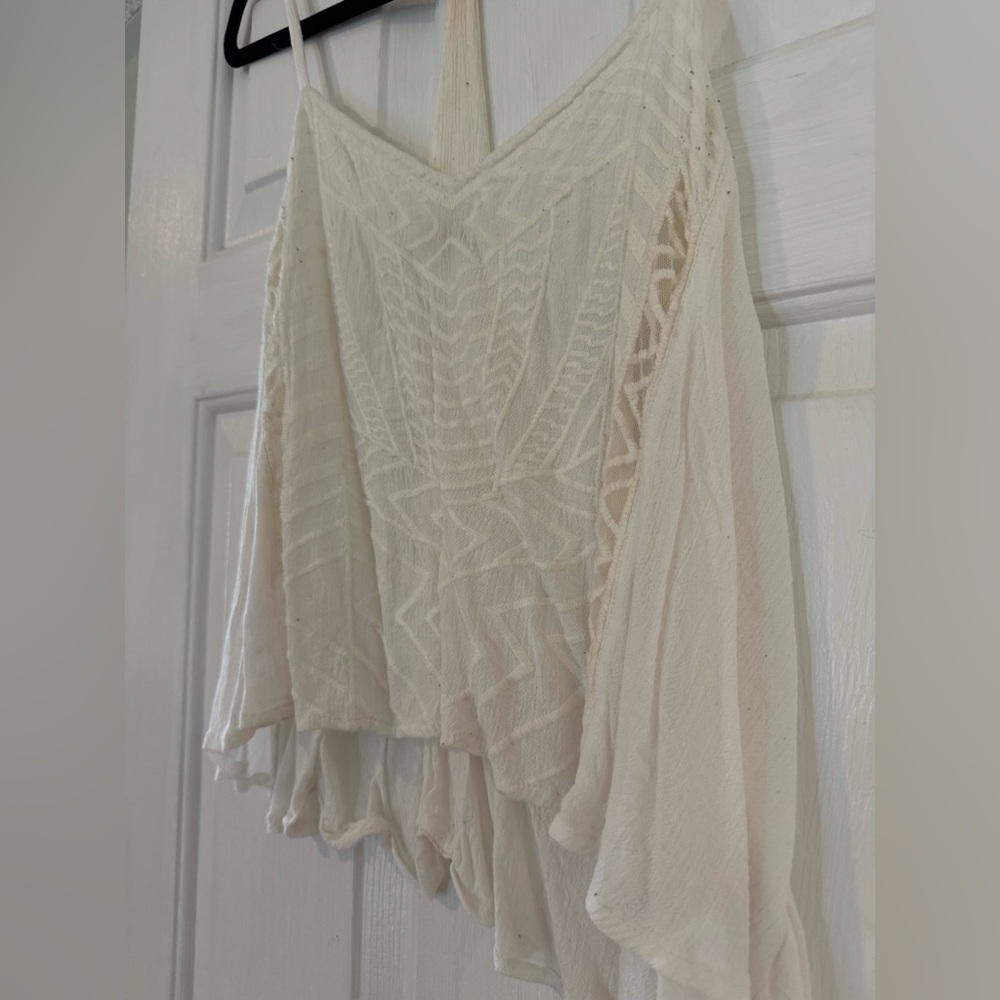 Ecote Cream Crop Tank Top